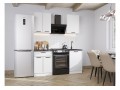 Кухонный гарнитур Фрейм-07 White Silk, Белый 110 см, столешница Мрамор черный