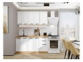 Кухонный гарнитур Нео-01 White Silk, Дуб Вотан 160 см, столешница Дуб натуральный