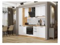 Кухонный гарнитур Нео-02 White Silk, Дуб Вотан 230 см, столешница Дуб сонома