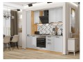 Кухонный гарнитур Нео-02 Grey Silk, Дуб Вотан 230 см, столешница Мрамор дымчатый