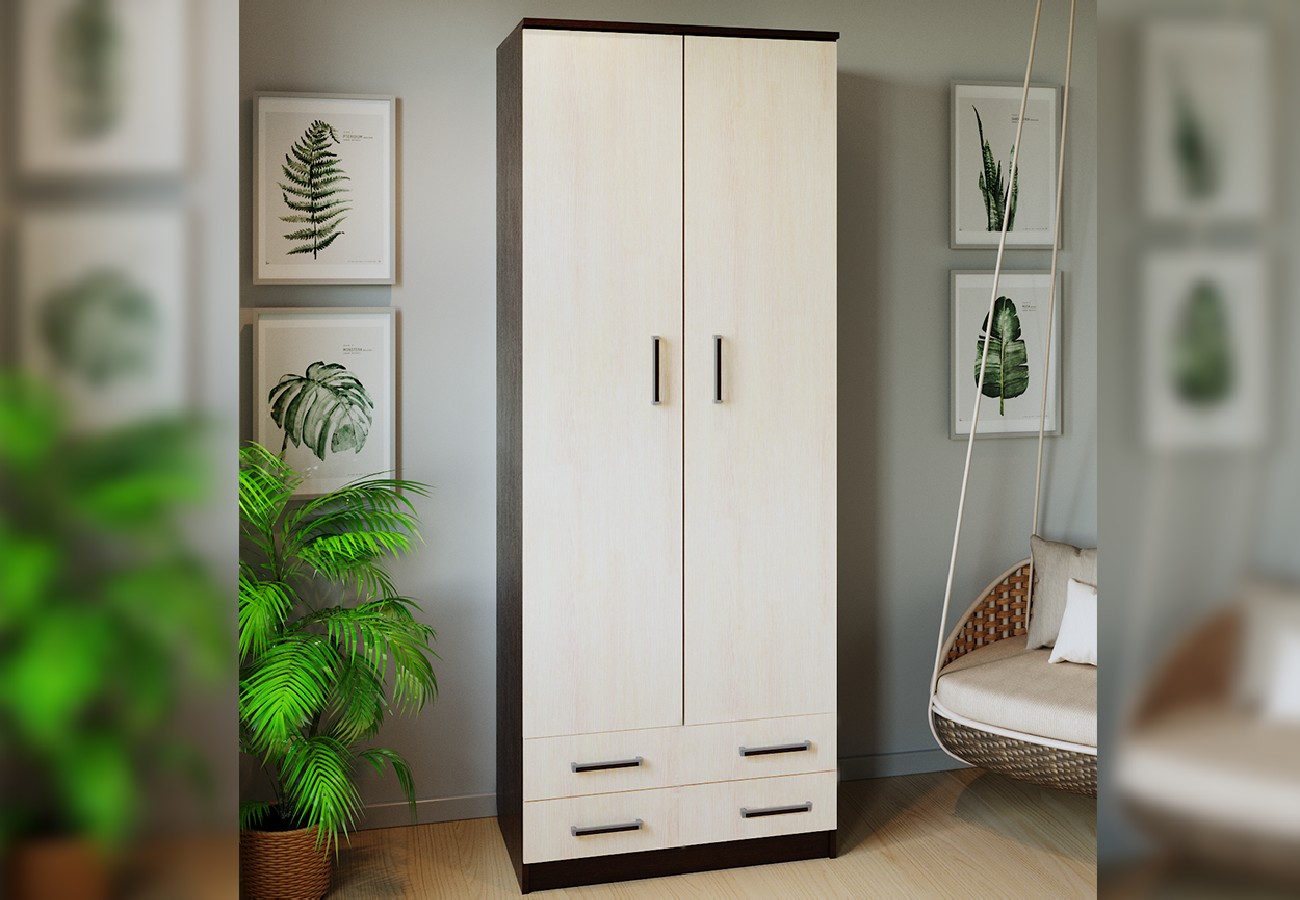 Купить Шкаф распашной ПШ-3.8 венге, дуб молочный в Мурманске.Шкаф ...