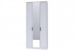 НКМ ВЕНЕЦИЯ-1 Секция- 8 Шкаф 3-х ств Дуб сонома / Белое дерево