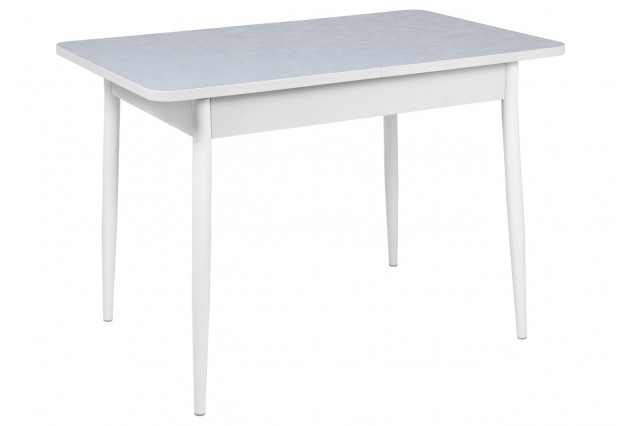 Стол раздвижной ОСТИН 90 (118) см белый, HPL Пиетра серый