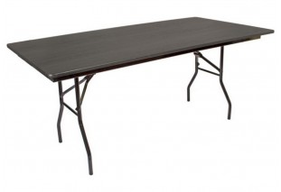 Стол складной 180х90х75 черный корпус, венге