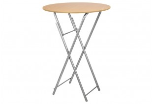 Стол складной барный 80х80х110 серый кристалл корпус, бук