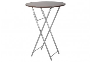 Стол складной барный 80х80х110 серый кристалл корпус, орех