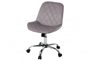 Стул АУРА-лифт хром корпус, серый велюр