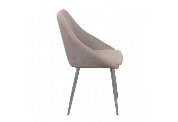Стул МАРТИН хром корпус, бежевый рогожка