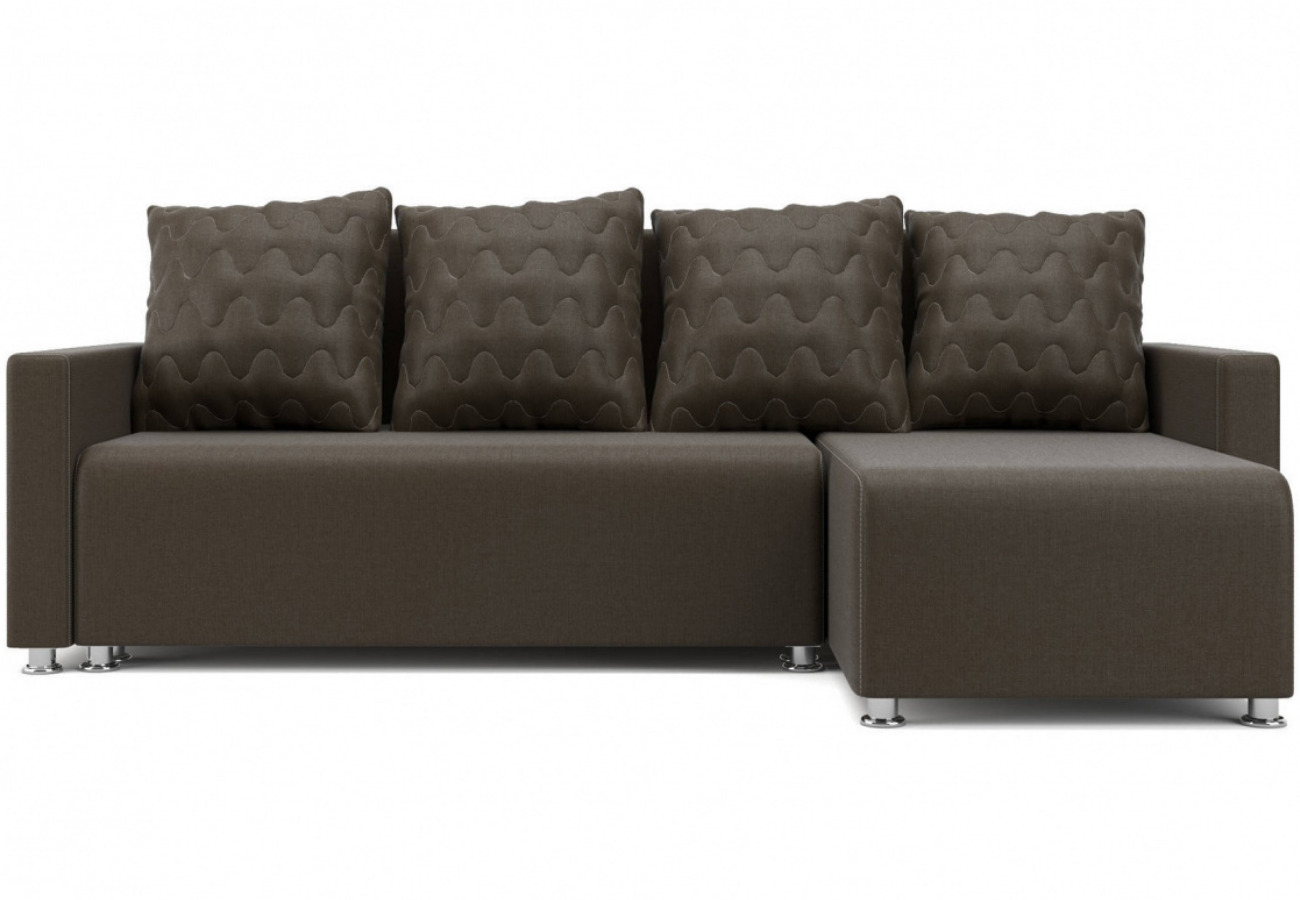 Угловой диван-кровать Челси 2 Темно-коричневый 