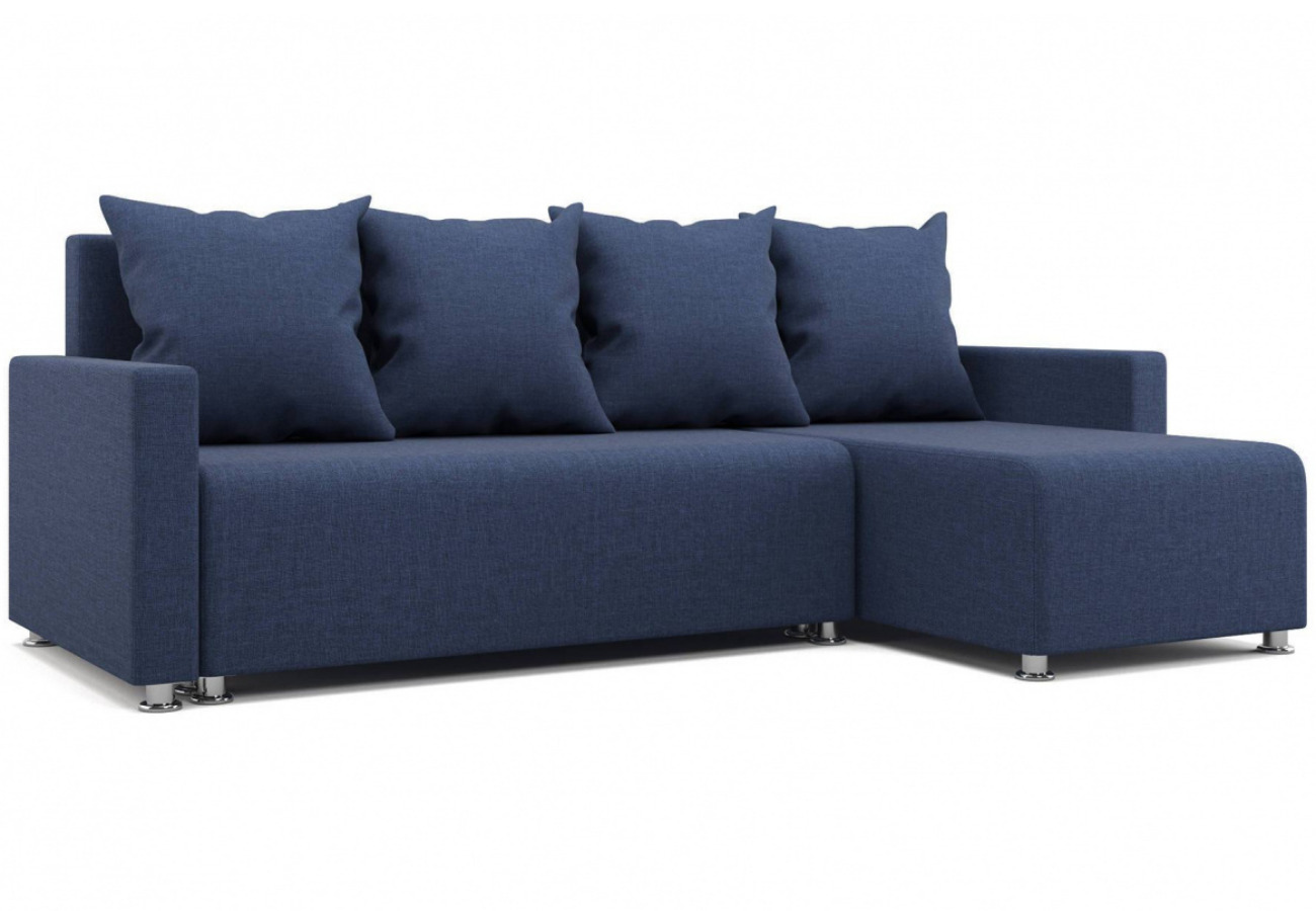 Угловой диван-кровать Челси Темно синий 