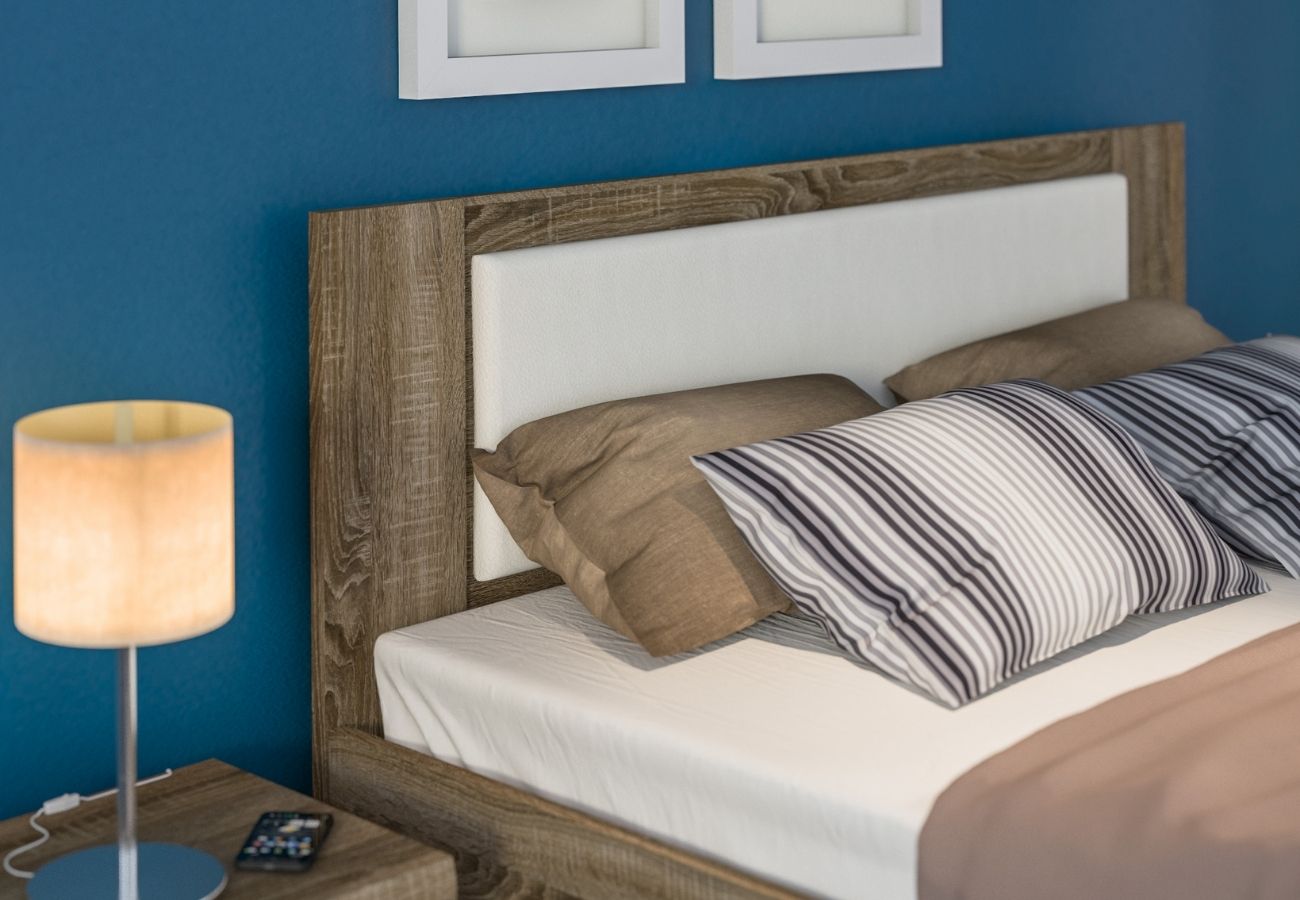 Кровать двуспальная с ящиком Монако 160 см дуб сонома трюфель/бежевый песок