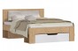 Кровать двуспальная с ящиком Веста 160 см дуб бунратти, белый глянец