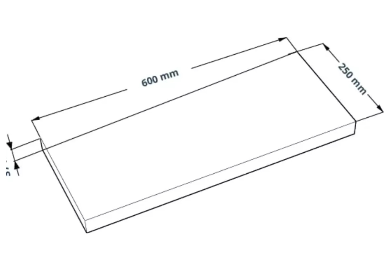 Фора 1.6 полка настенная 60х25х3.7, белый