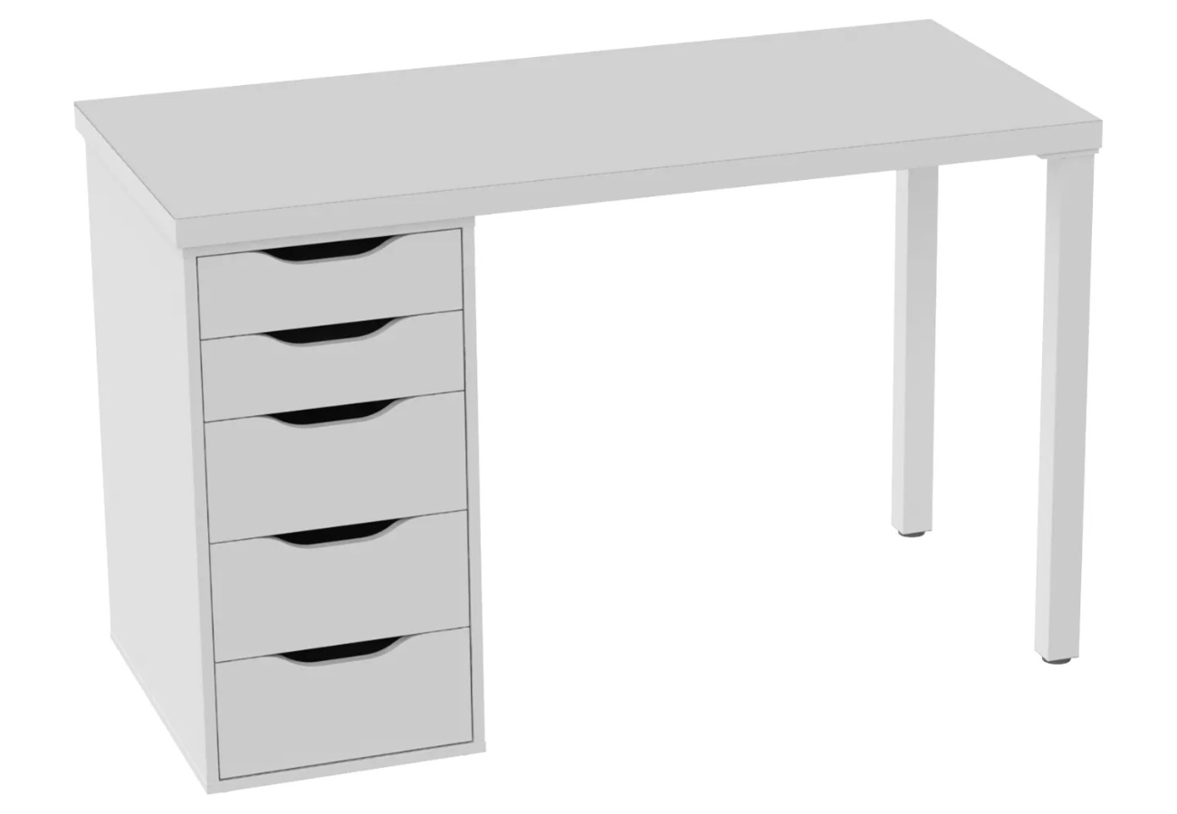 Ингар 1/5Т стол письменный 120x75x55, белый