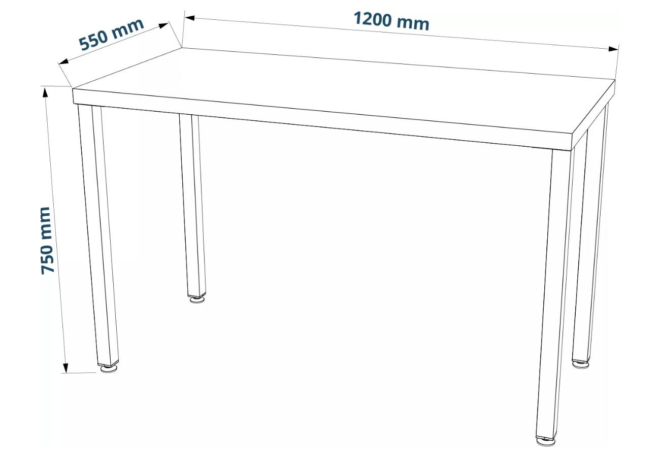 Ингар 1/ТТ стол письменный 120x75x55, белый