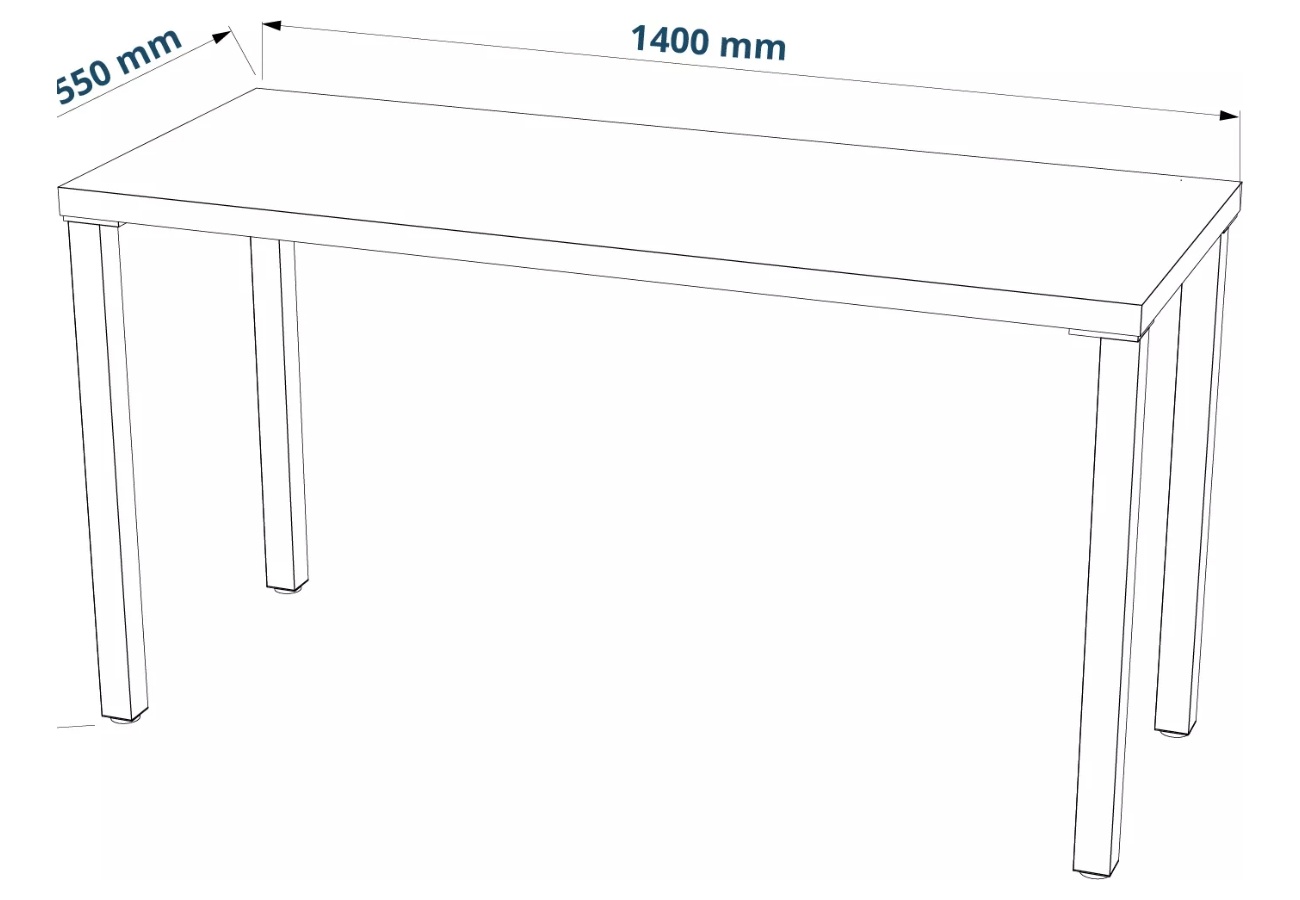 Ингар 2/ТТ стол письменный 140x75x55, белый
