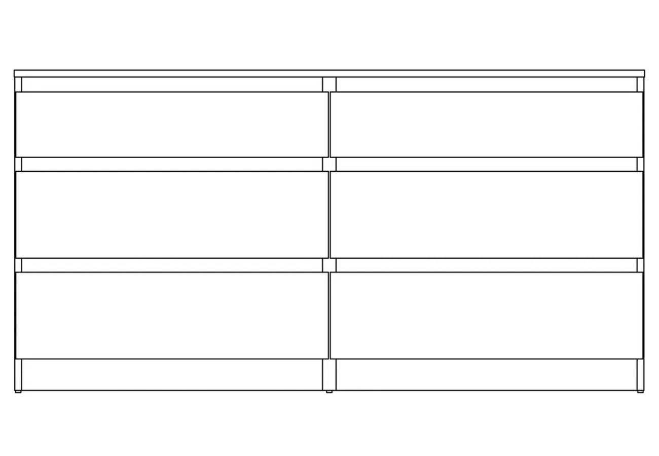 комод мальм 6 ящиков габариты