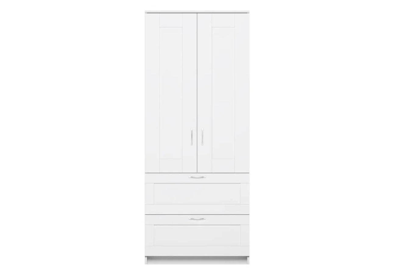 Шкаф комбинированный 2.02.01.070.1 Сириус 2 двери и 2 ящика белый 