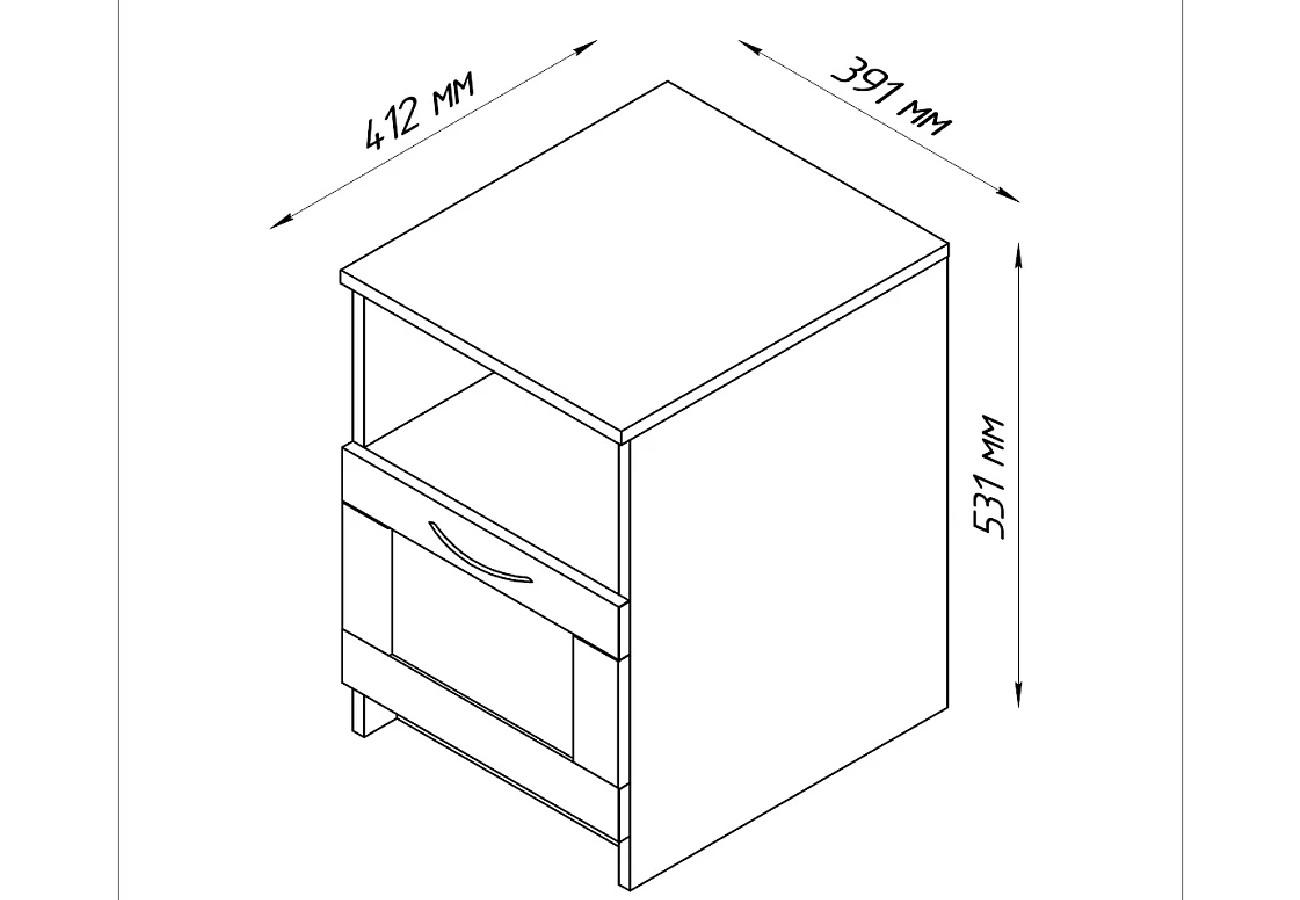 brimnes бримнэс тумба прикроватная белый 39x41 см