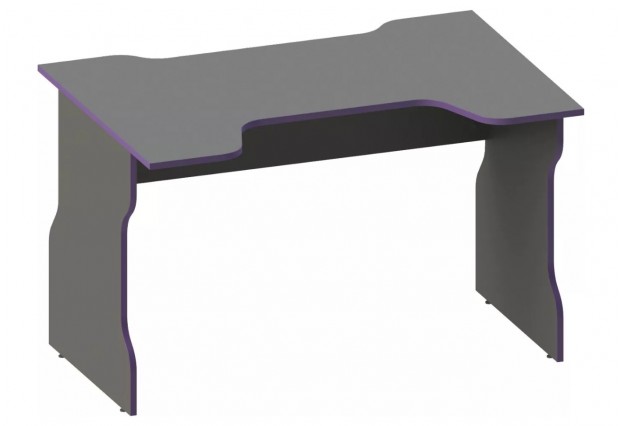ВАРДИГ K1 стол компьютерный 120x75x82, антрацит/фиолетовый