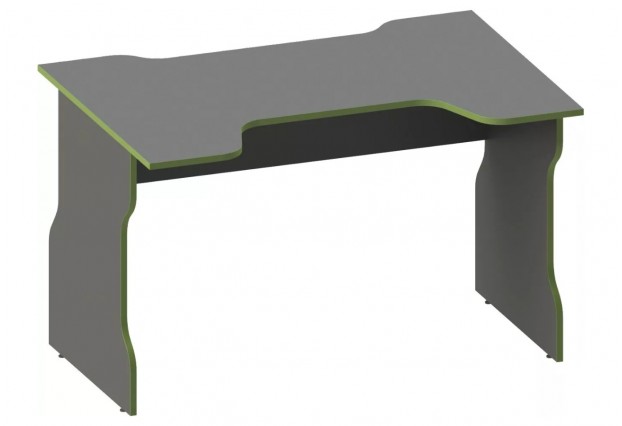 ВАРДИГ K1 стол компьютерный 120x75x82, антрацит/лайм