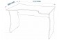 ВАРДИГ K1 стол компьютерный 120x75x82, антрацит/лайм