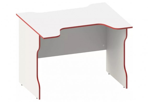 ВАРДИГ K2 стол компьютерный 100x75x82, белый/красный