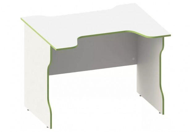 ВАРДИГ K2 стол компьютерный 100x75x82, белый/лайм