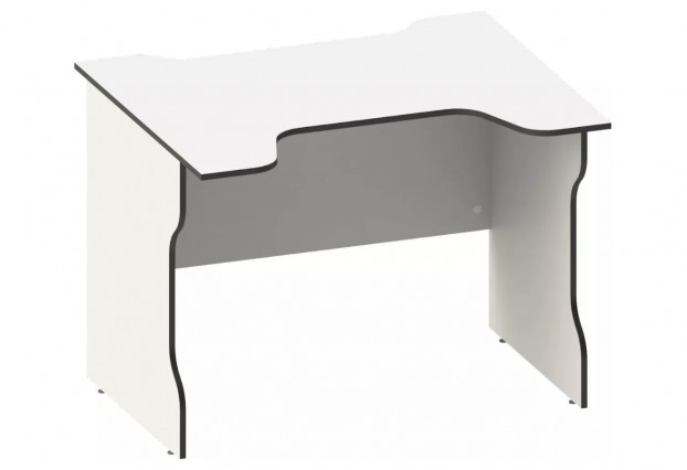 ВАРДИГ K2 стол компьютерный 100x75x82, белый/черный