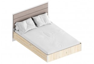 Спальный гарнитур "Милана" - Кровать 1,4 1502х2049х1130 (мягкая спинка) Гаскон Пайн/Белый лофт