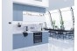 Кухонный гарнитур Фьюжн-01 Silky Blue/Silky White, Белый 230 см