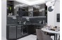 Кухонный гарнитур угловой Фьюжн-04 Anthracite, Graphite серый 220/179 см