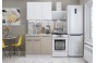Кухонный гарнитур Фьюжн-05 Silky White/Silky Grey, Белый 100 см