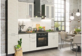 Кухонный гарнитур Лофт-02 Nordic Oak, Graphite серый 240 см