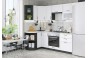 Кухонный гарнитур угловой Лофт-03 Super White, Graphite серый 120/219 см