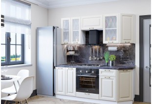 Кухонный гарнитур Ницца-01 Агат, Белый 190 см