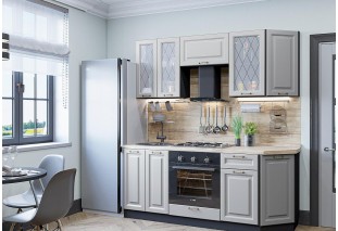 Кухонный гарнитур Ницца-01 Графит, Graphite серый 190 см