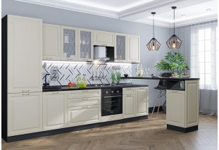 Кухонный гарнитур Ницца-02 Агат, Graphite серый 330 см