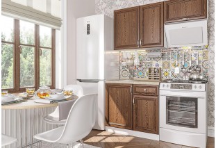 Кухонный гарнитур Шале-04 Brown Dreamline, Белый 150 см
