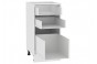 Шкаф нижний с 3-мя ящиками Глетчер Гейнсборо Силк / Белый 40 х 47,8 х 81,6 см