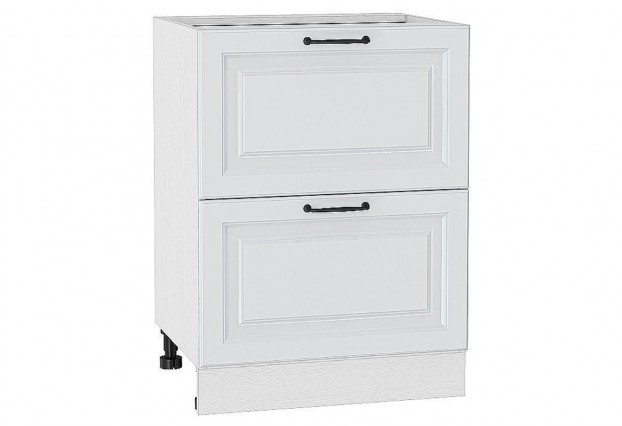 Шкаф нижний с 2-мя ящиками Ницца Blanco / Белый 60 х 47,8 х 81,6 см