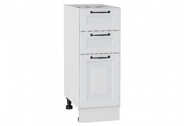 Шкаф нижний с 3-мя ящиками Ницца Blanco / Белый 30 х 47,8 х 81,6 см
