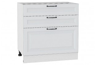 Шкаф нижний с 3-мя ящиками Ницца Blanco / Белый 80 х 47,8 х 81,6 см