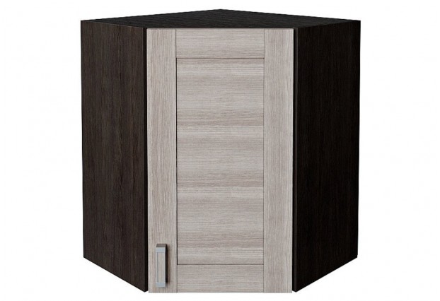 Шкаф верхний угловой Лофт Cappuccino Veralinga / Graphite 60 х 60 х 71,6 см