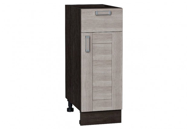 Шкаф нижний с 1-ой дверцей и ящиком Лофт Cappuccino Veralinga / Graphite 30 х 48 х 81,6 см