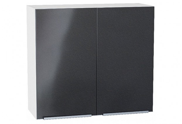 Шкаф верхний с 2-мя дверцами Фьюжн Anthracite / Белый 80 х 32 х 71,6 см