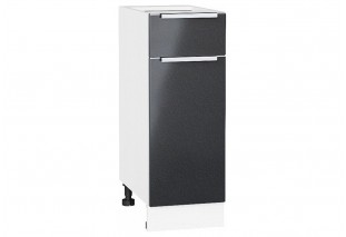 Шкаф нижний с 1-ой дверцей и ящиком Фьюжн Anthracite / Белый 30 х 48 х 81,6 см