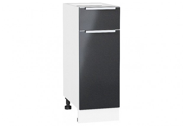 Шкаф нижний с 1-ой дверцей и ящиком Фьюжн Anthracite / Белый 30 х 48 х 81,6 см