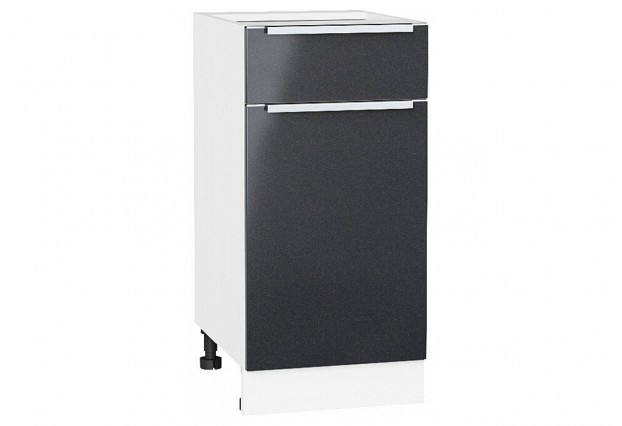 Шкаф нижний с 1-ой дверцей и ящиком Фьюжн Anthracite / Белый 40 х 48 х 81,6 см