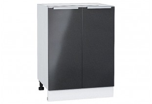 Шкаф нижний с 2-мя дверцами Фьюжн Anthracite / Белый 60 х 48 х 81,6 см